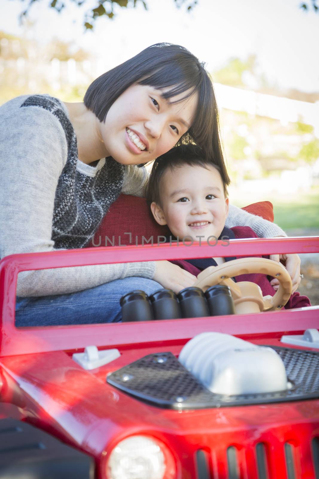 Chinese Mother Having Fun with Her Mixed Race Baby Son by Feverpitched