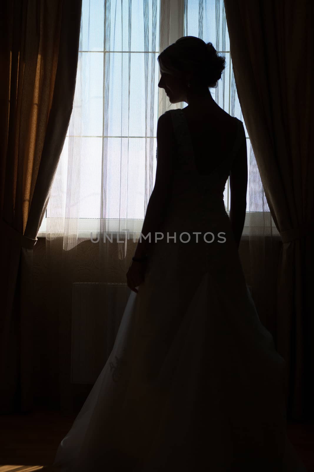 Portrait of beautiful bride. by sarymsakov