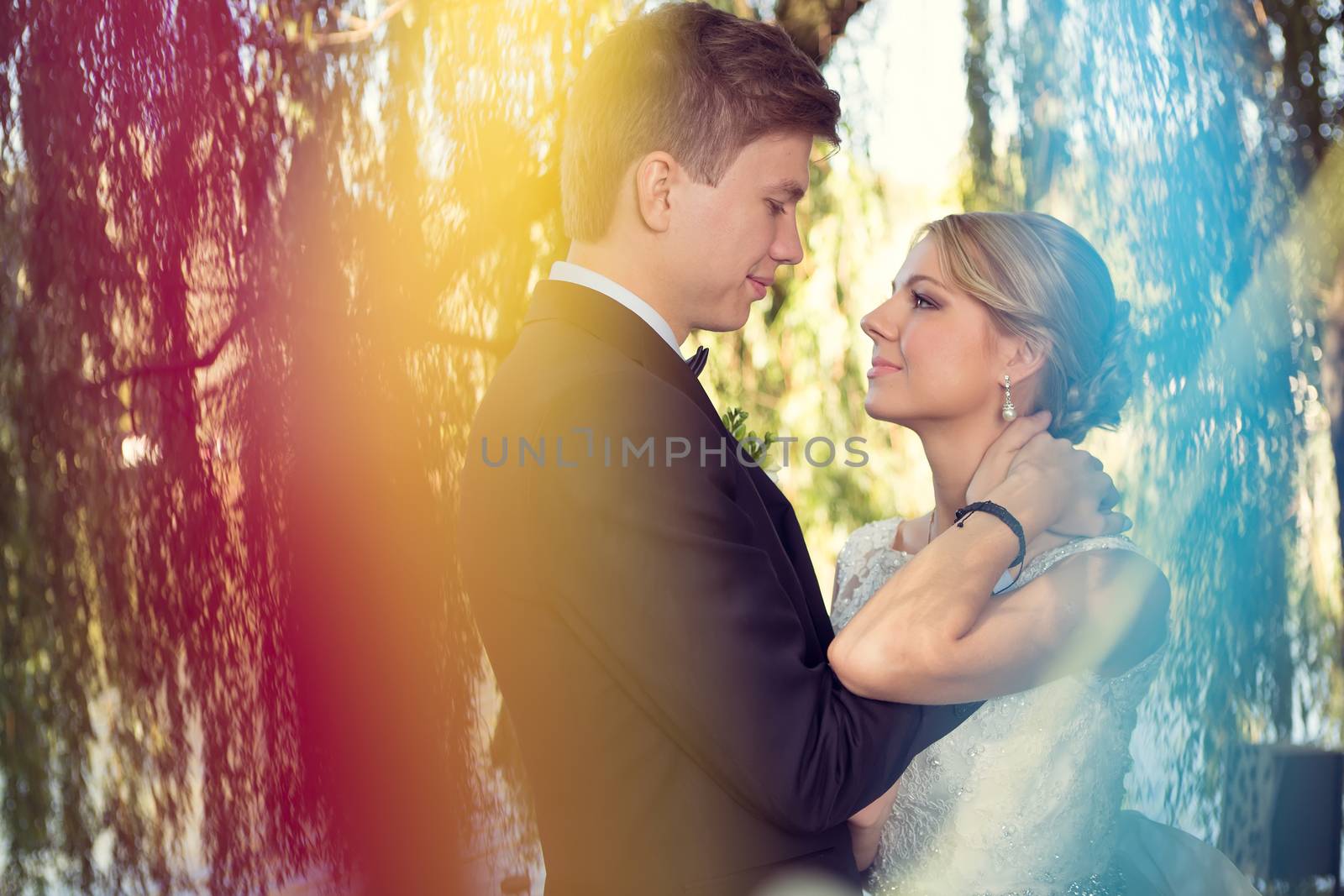 Beautiful wedding couple by sarymsakov
