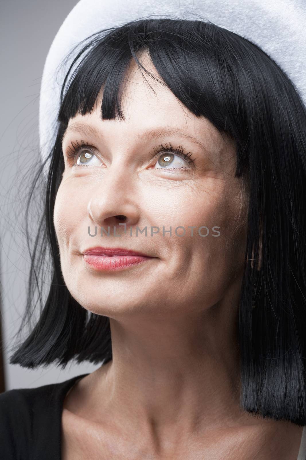 Portrait of a Woman with Black Wig by courtyardpix