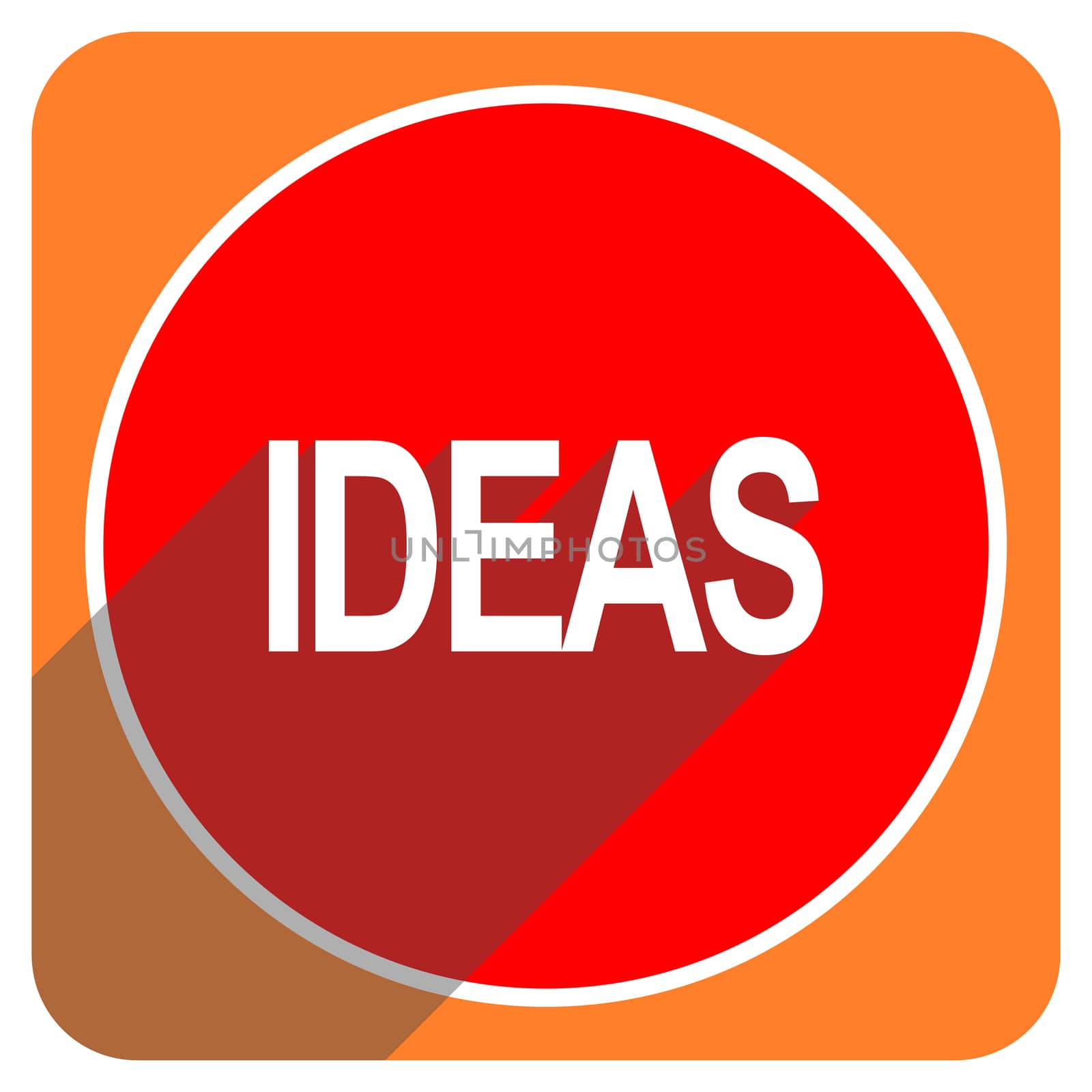 ideas red flat icon isolated