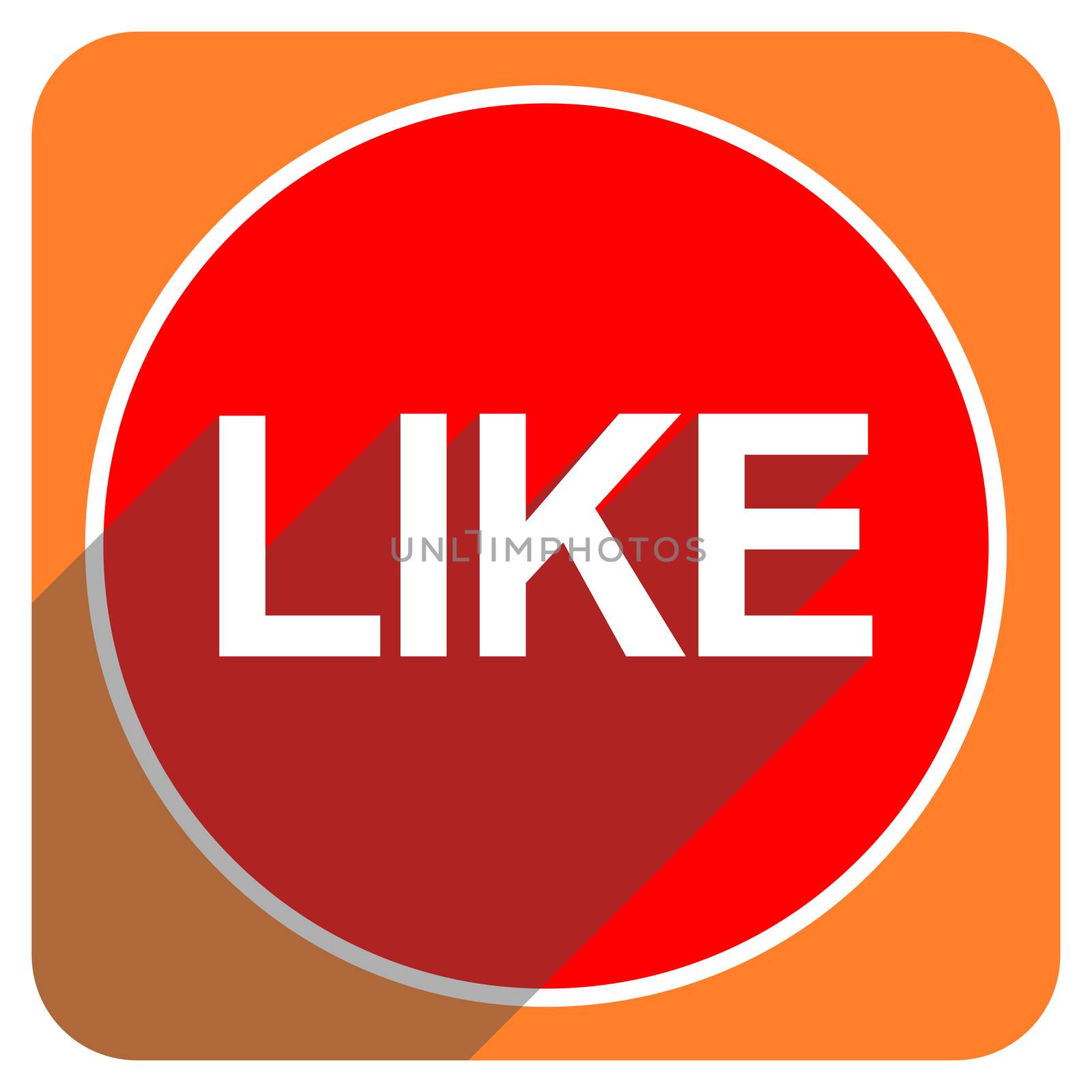 like red flat icon isolated