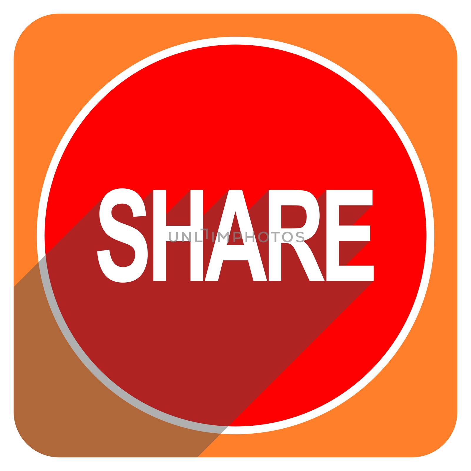 share red flat icon isolated