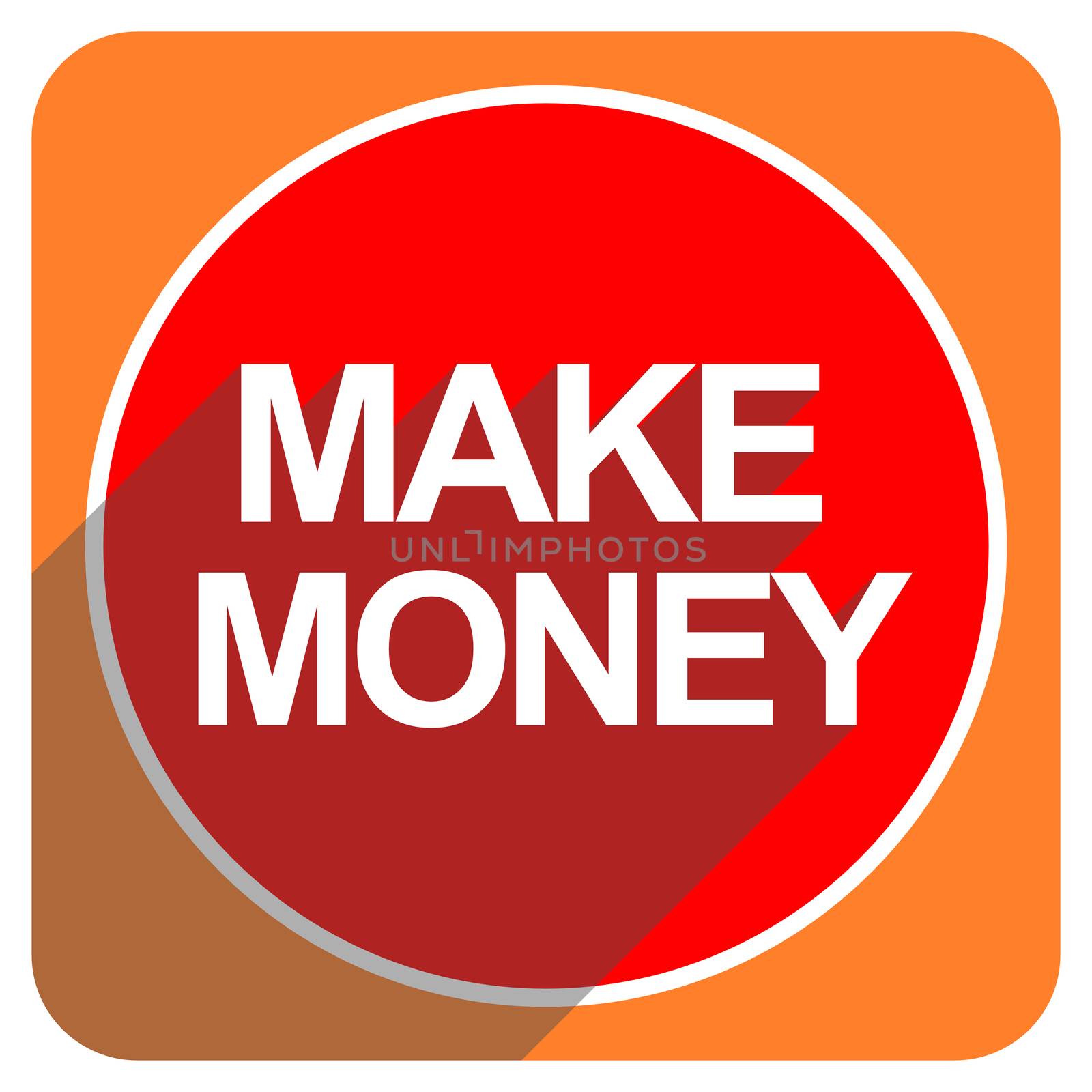 make money red flat icon isolated by alexwhite