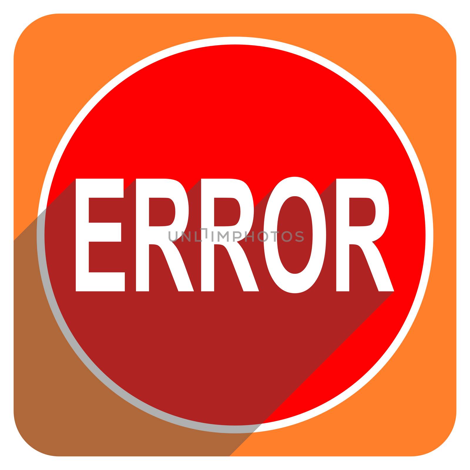error red flat icon isolated
