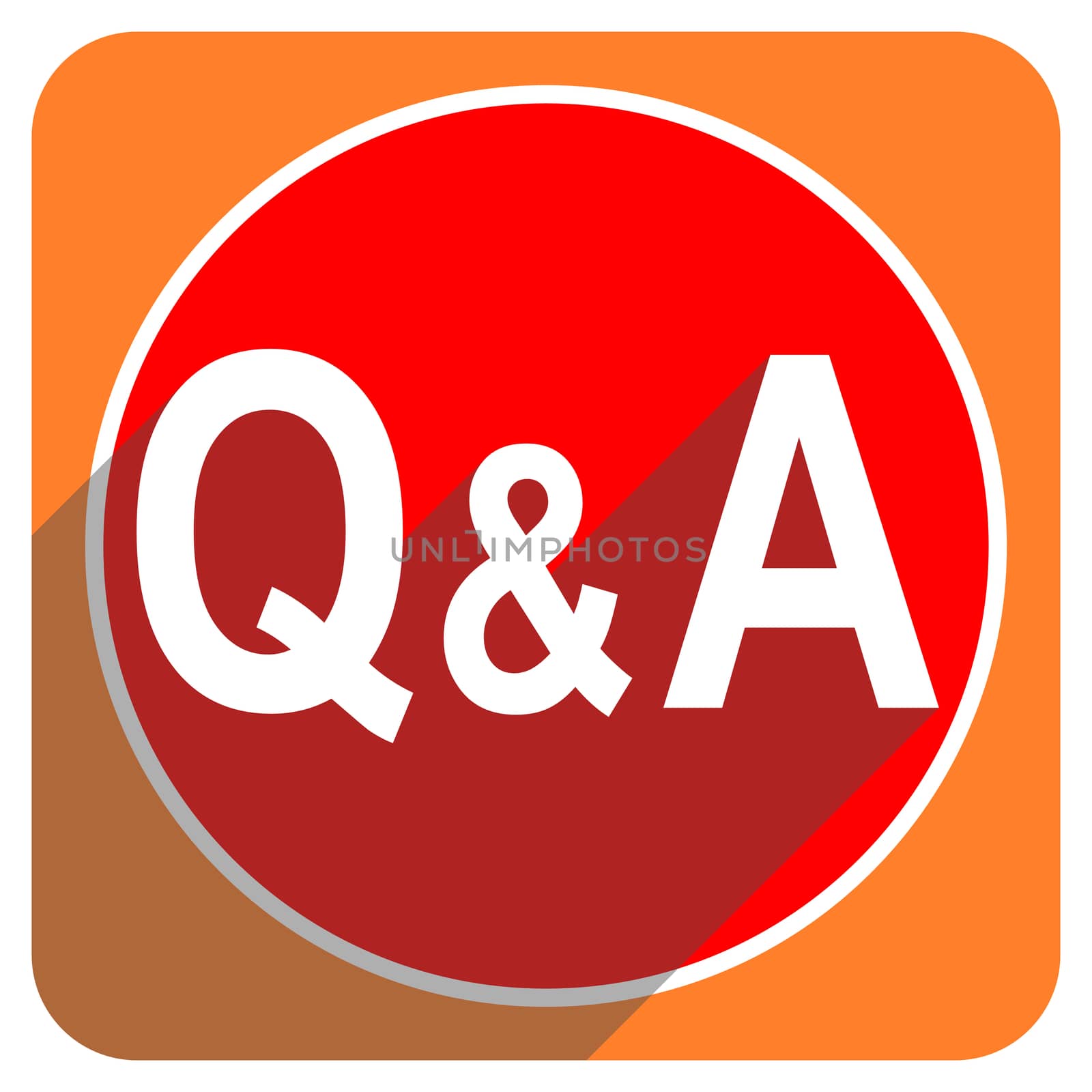 question answer red flat icon isolated by alexwhite