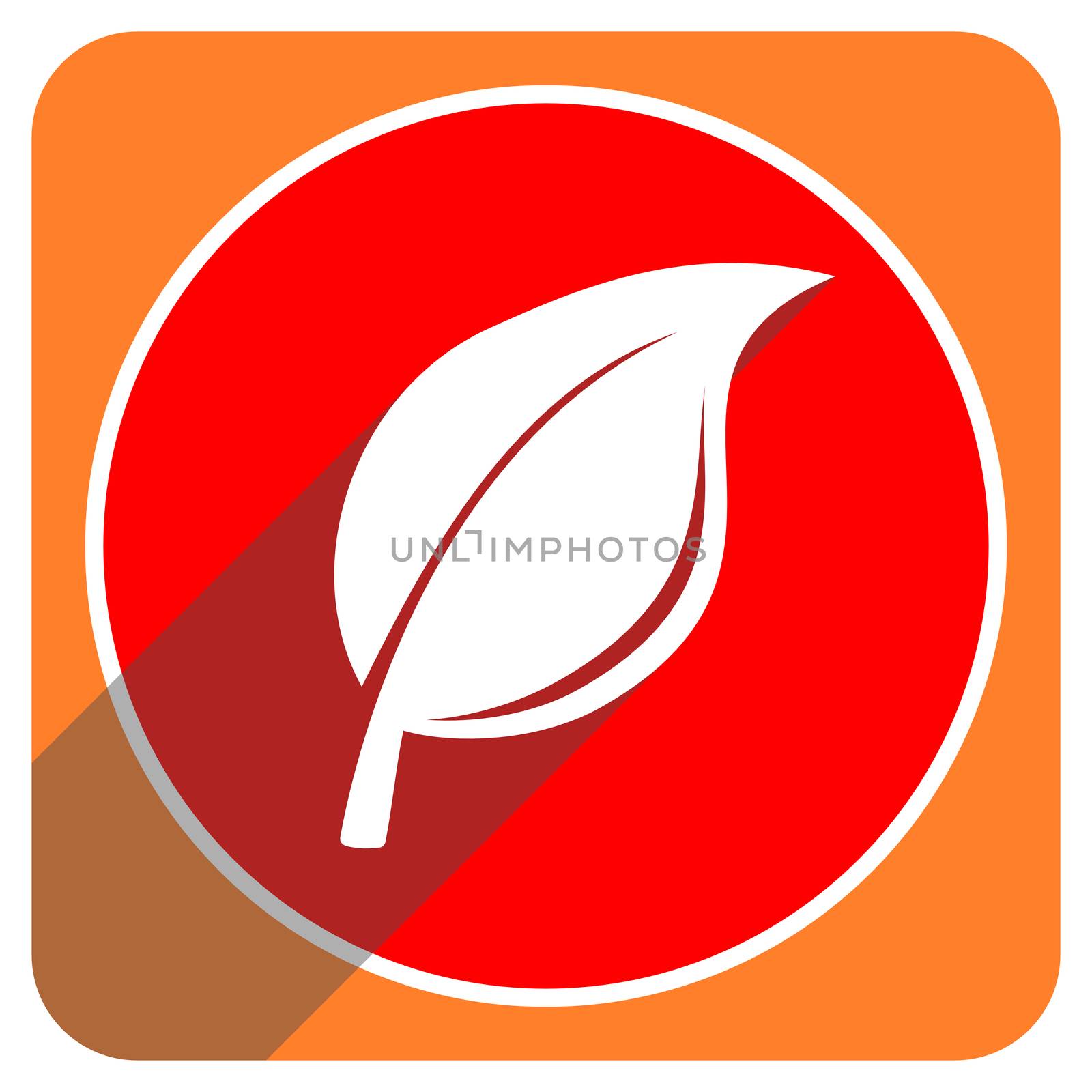 nature red flat icon isolated