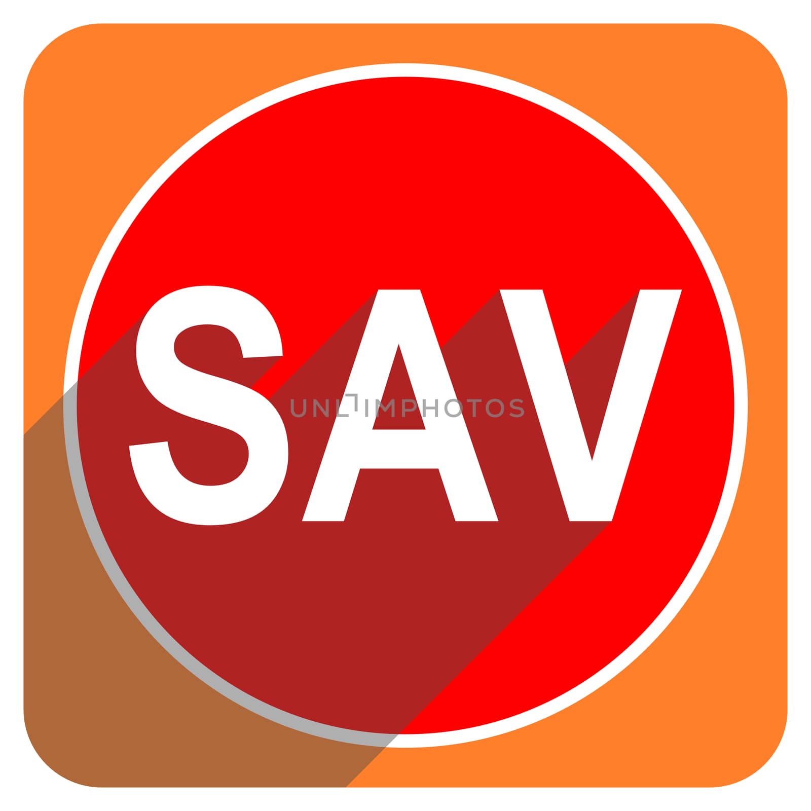 sav red flat icon isolated by alexwhite