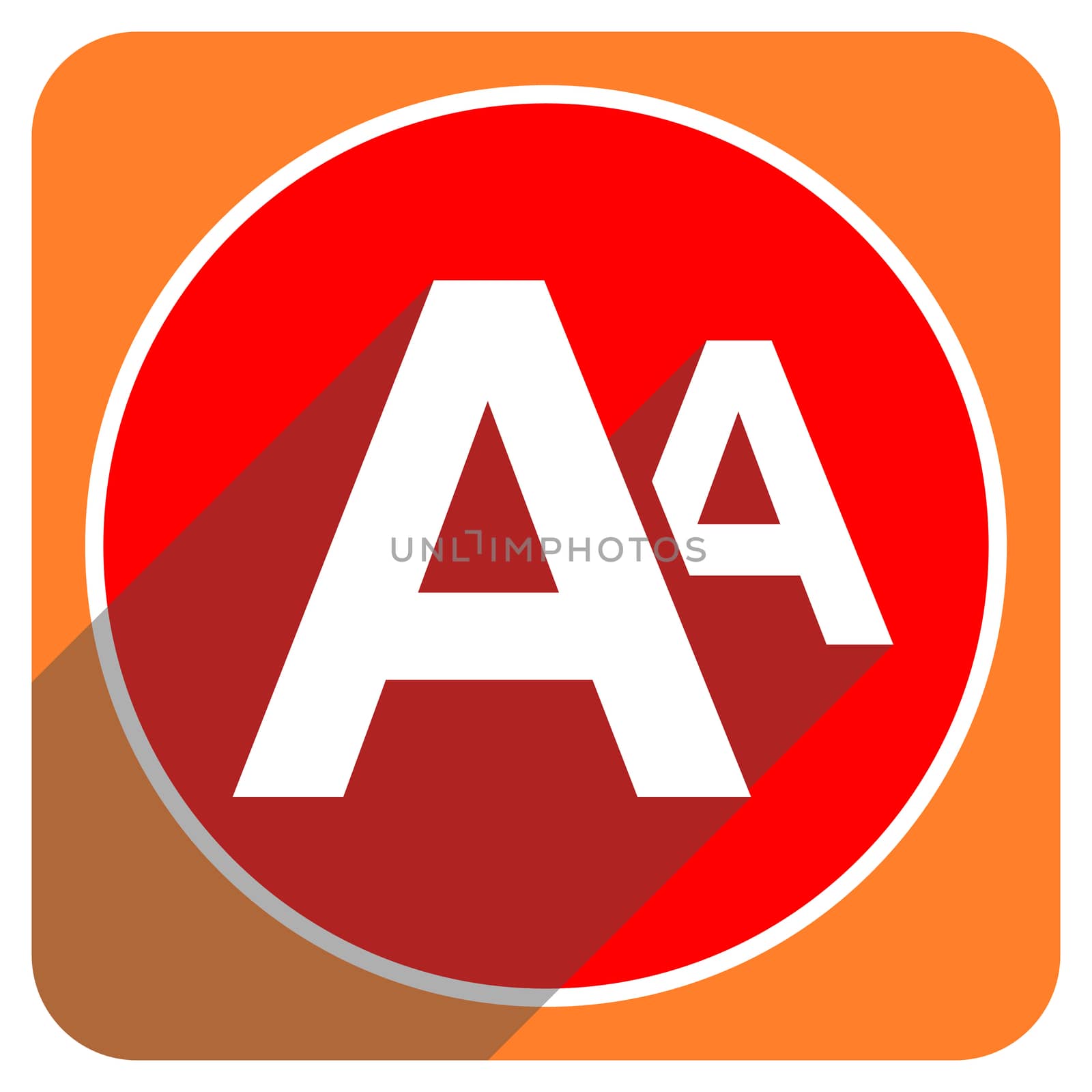 alphabet red flat icon isolated by alexwhite