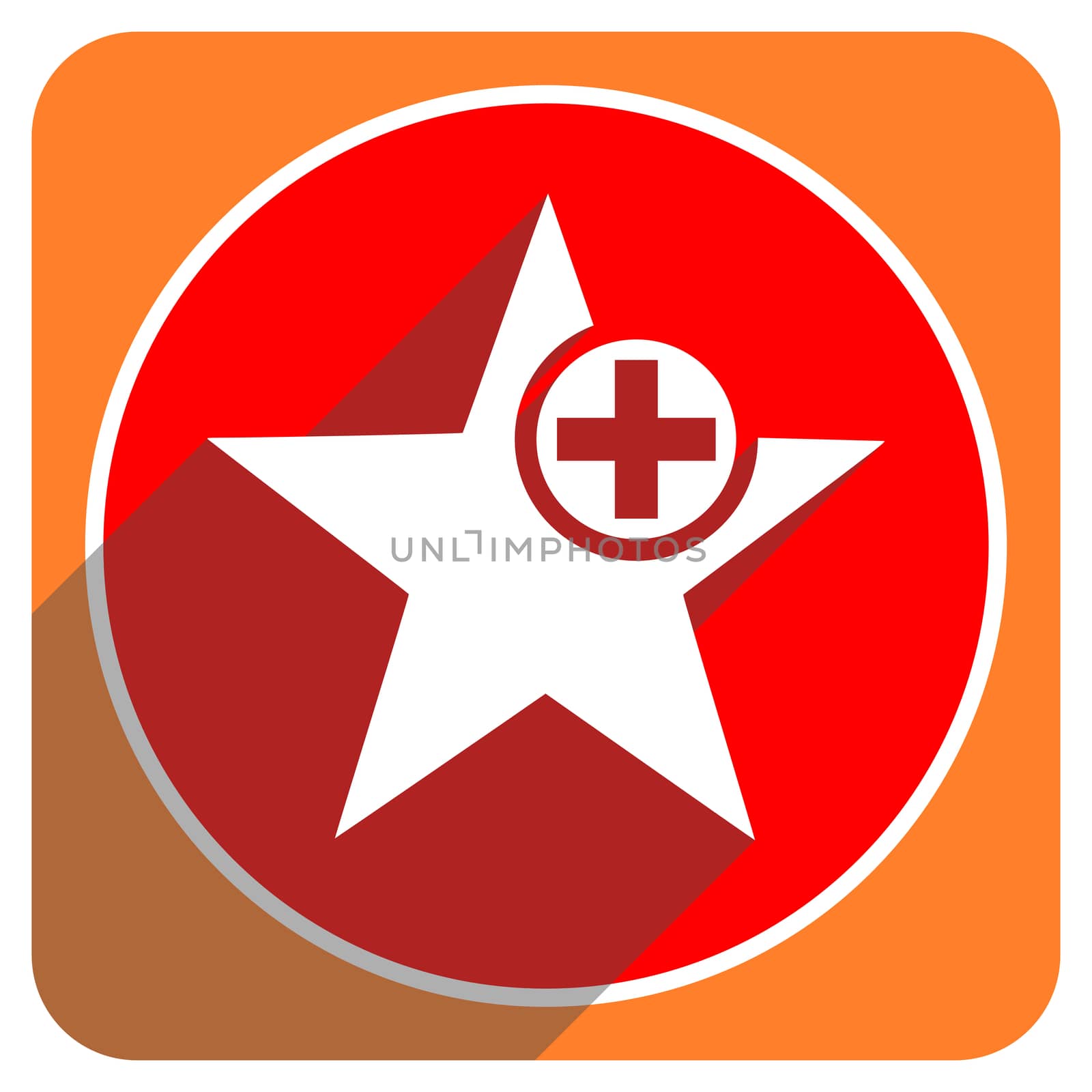 star red flat icon isolated by alexwhite