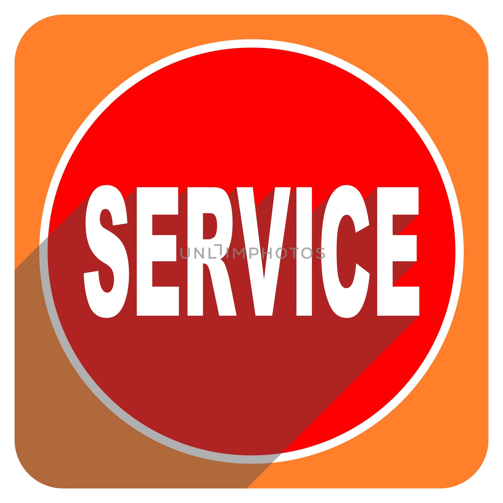service red flat icon isolated