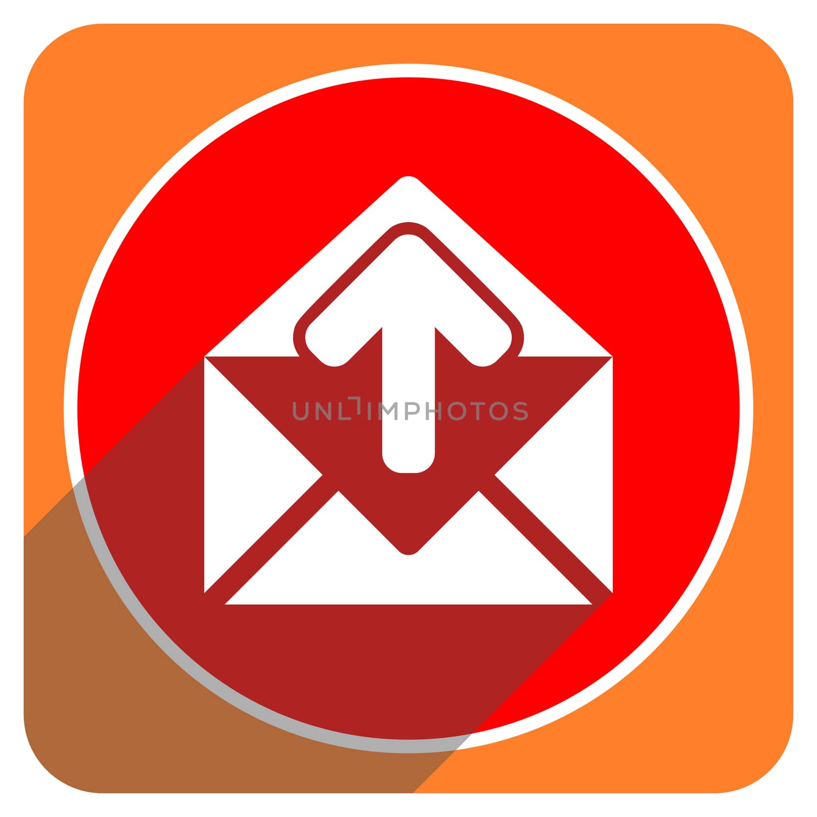 email red flat icon isolated by alexwhite