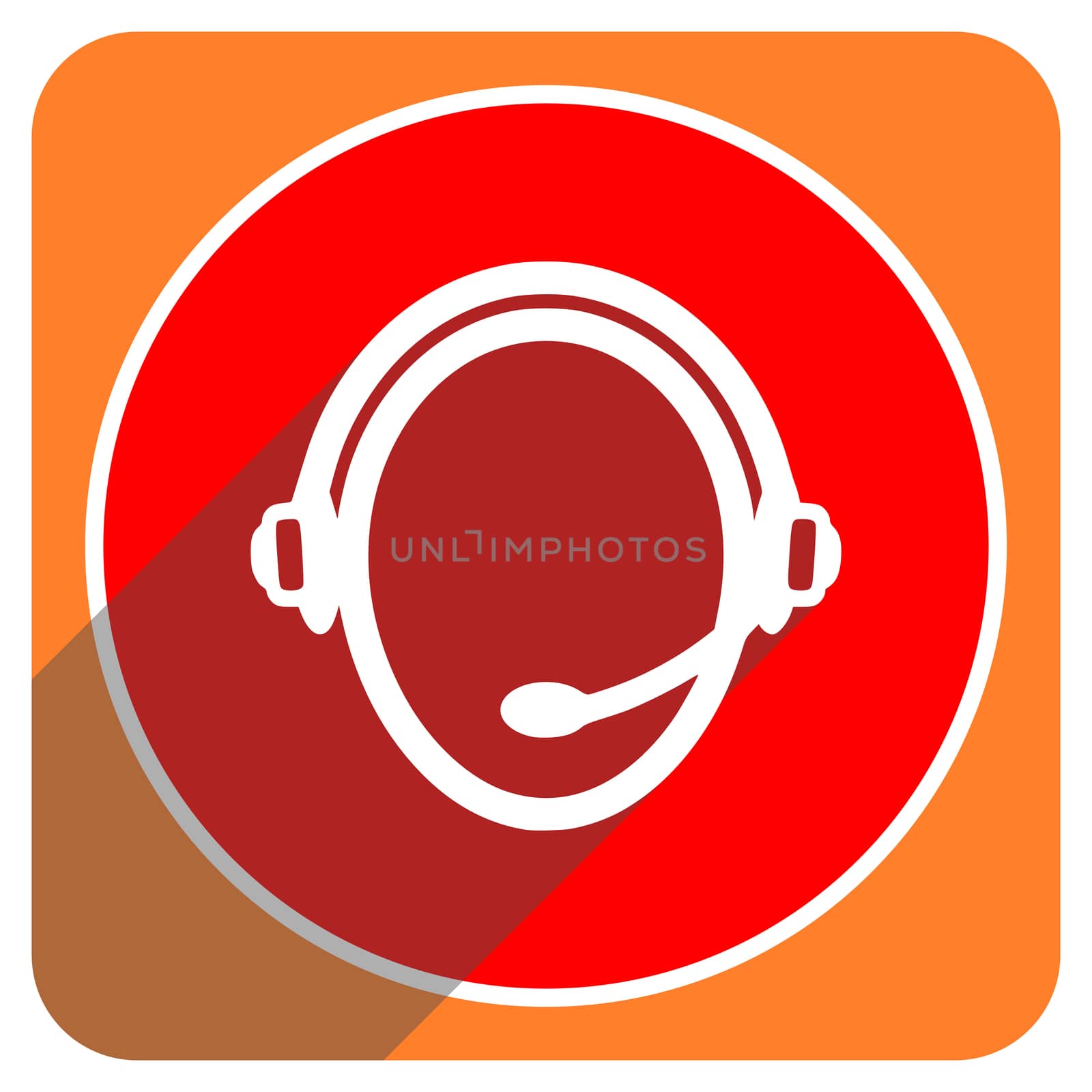 customer service red flat icon isolated by alexwhite