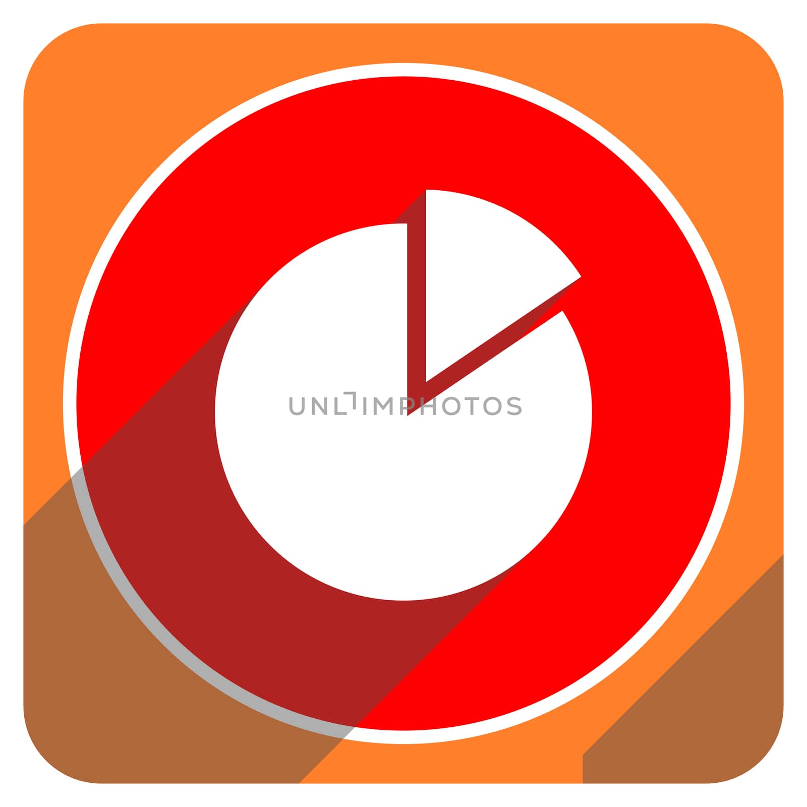 chart red flat icon isolated by alexwhite