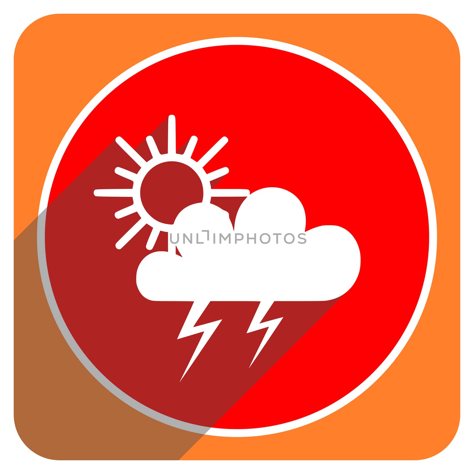 storm red flat icon isolated by alexwhite