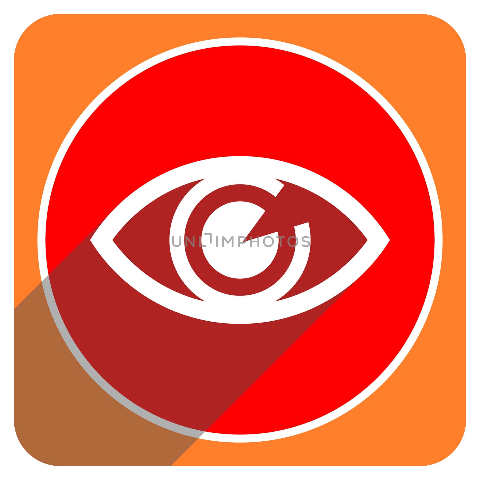 eye red flat icon isolated by alexwhite