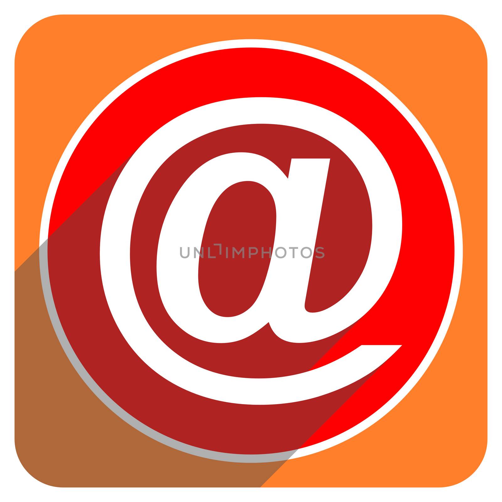 email red flat icon isolated by alexwhite