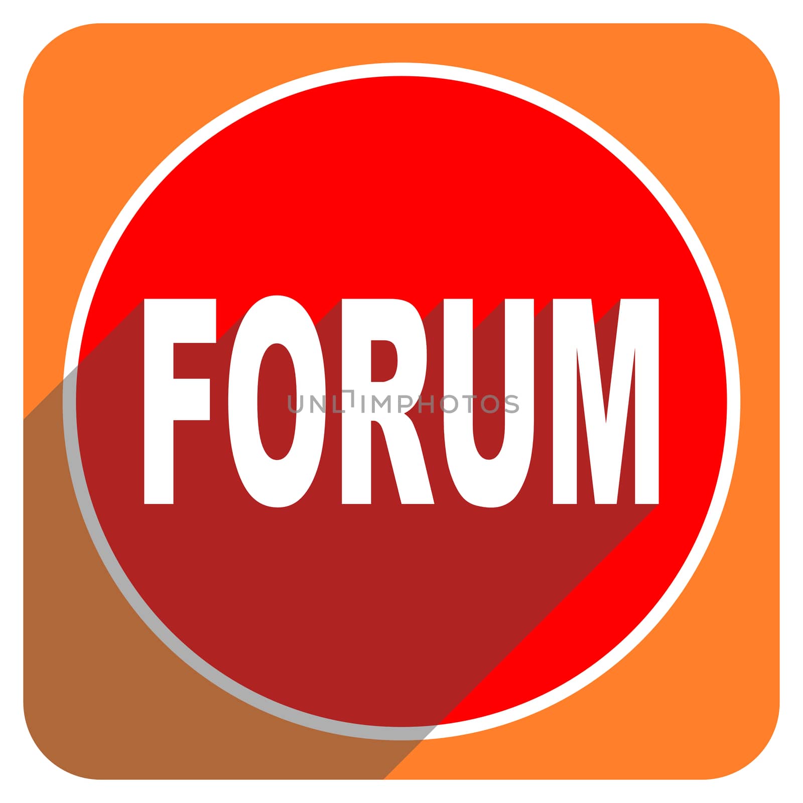 forum red flat icon isolated by alexwhite