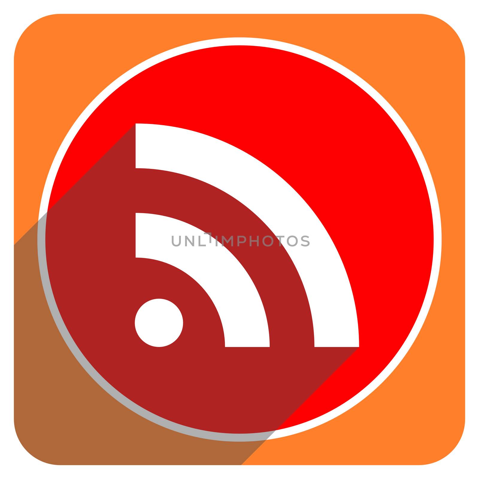 rss red flat icon isolated by alexwhite