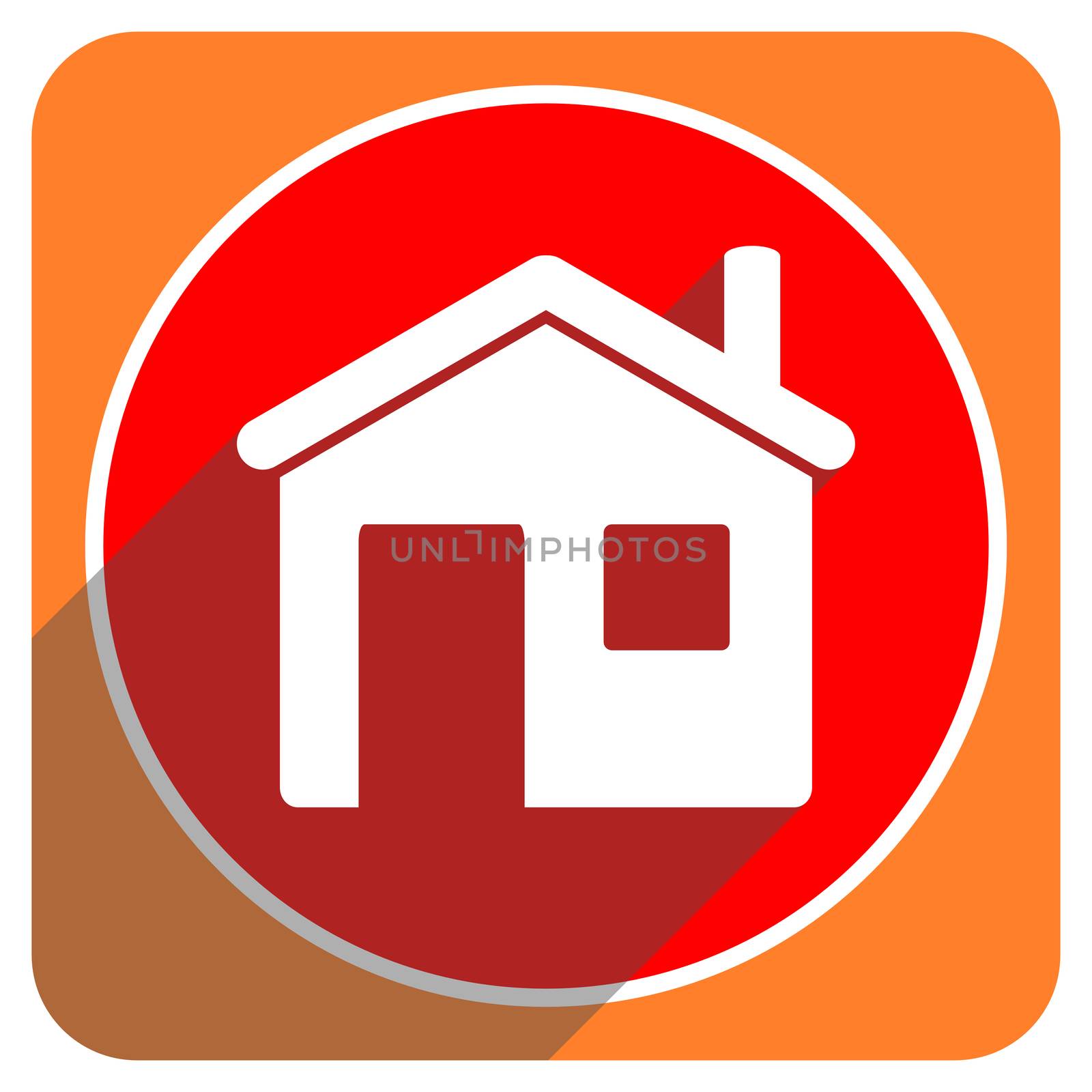 house red flat icon isolated by alexwhite