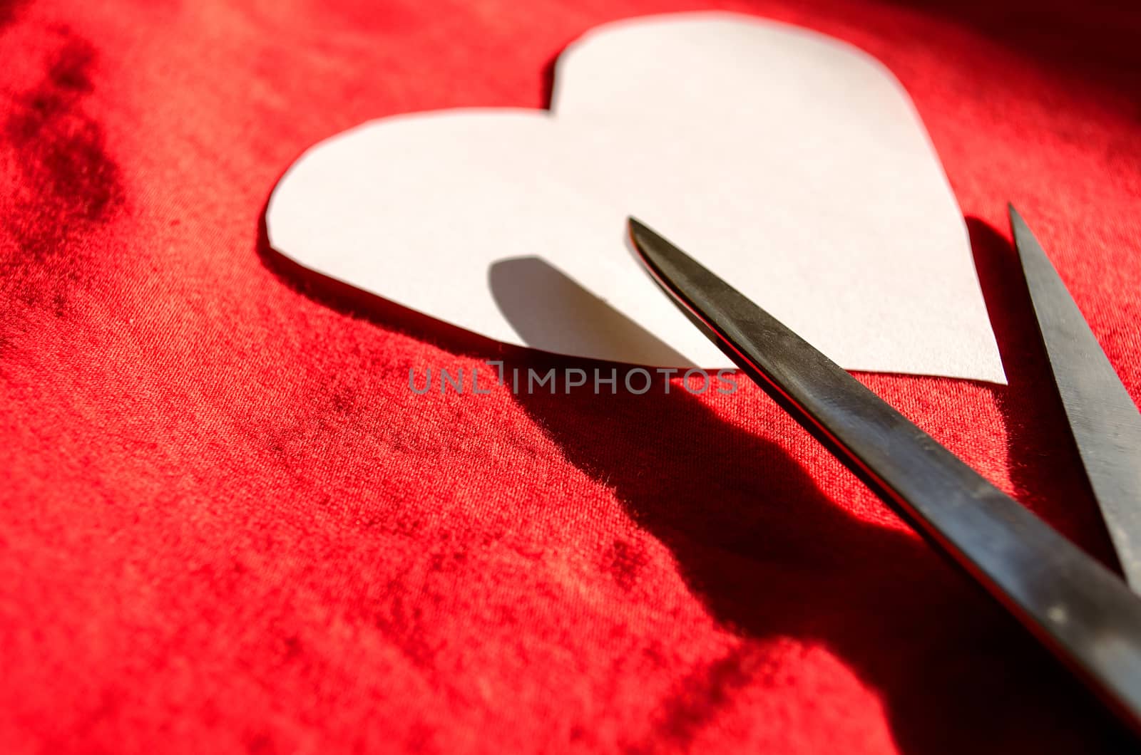 Valentines day card with heart and place for text.