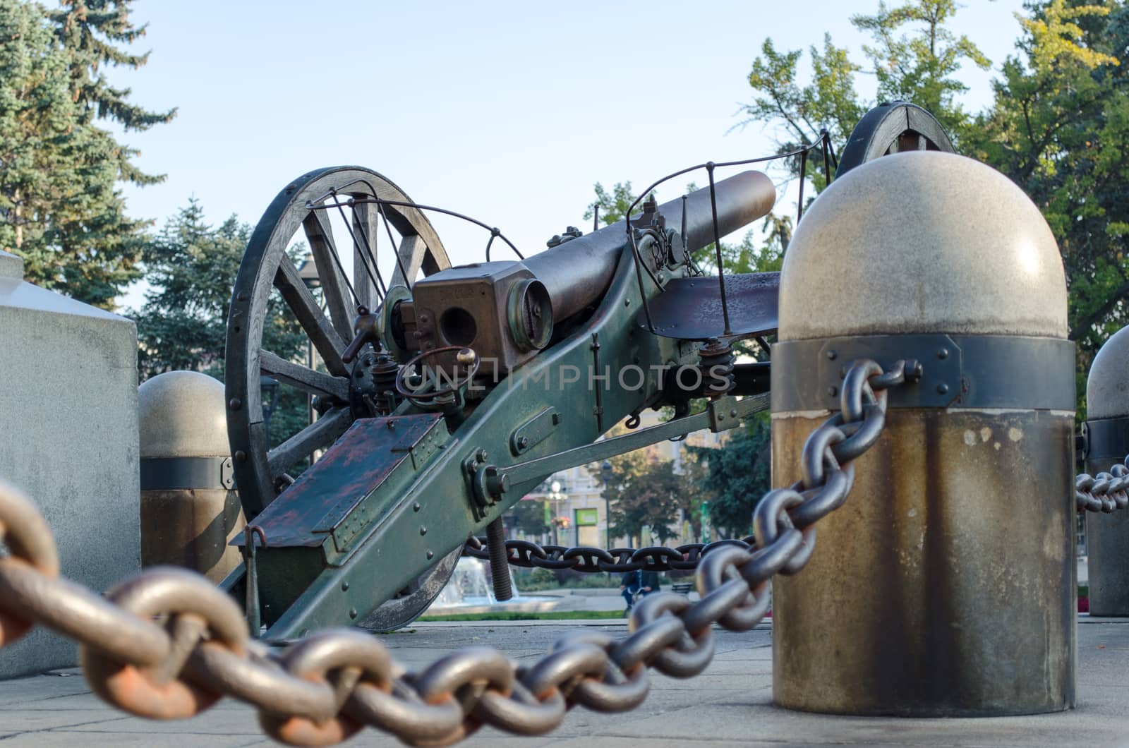 Still-life engineering and technical equipment - close-up and detail Cannon