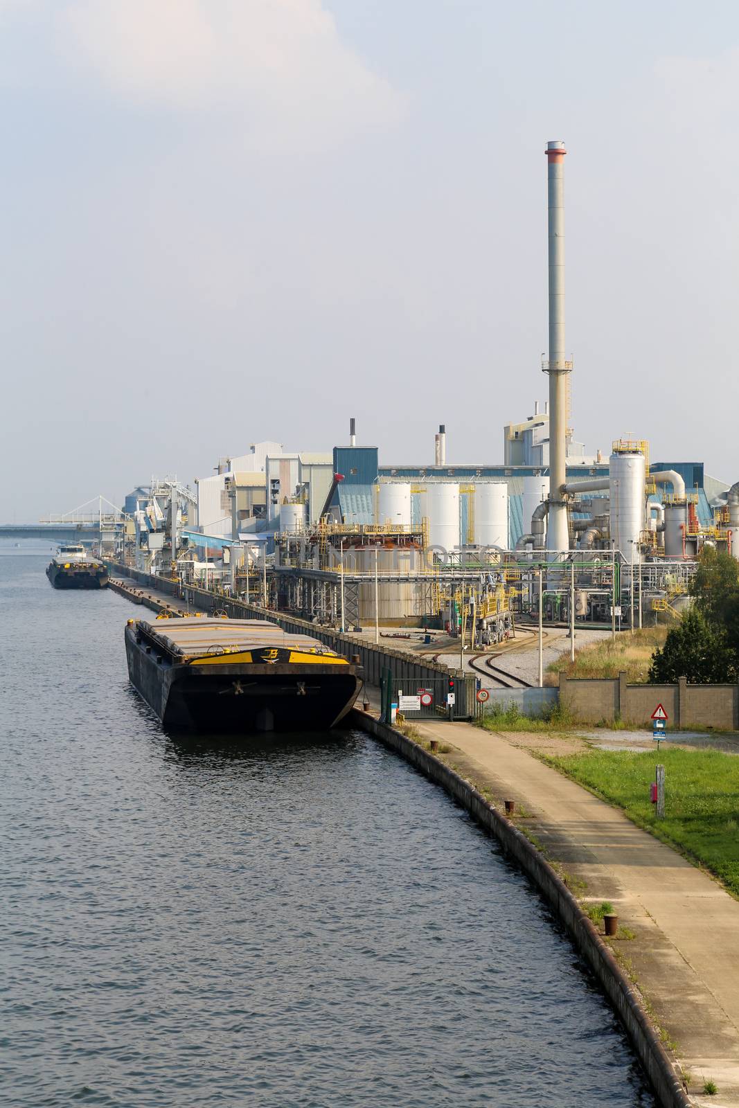 Industry along the Albert Canal in Belgium