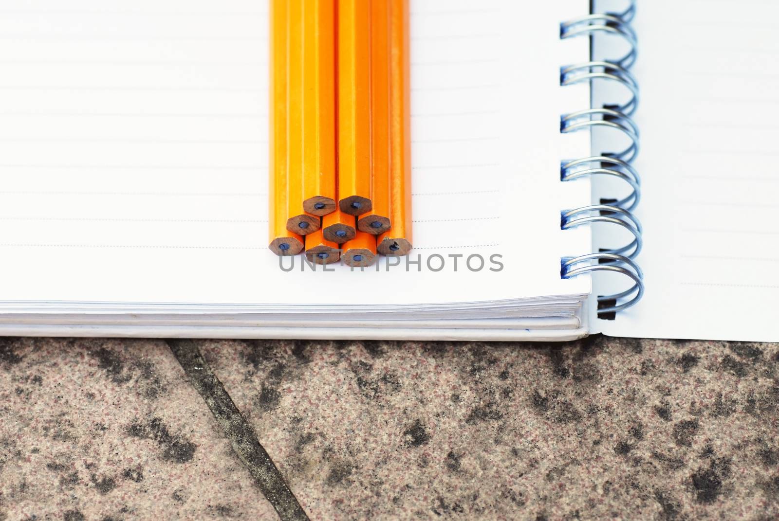Note book and pencils by simply