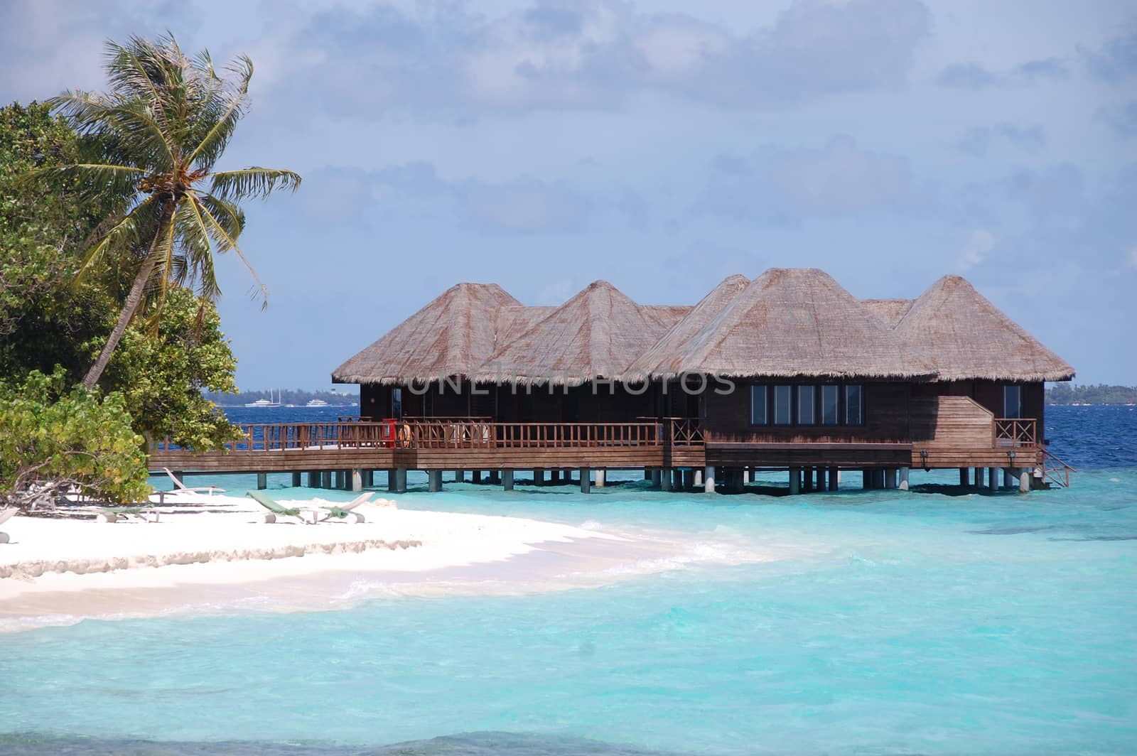 Bungalow at ocean beach, Maldives, Bandos Island