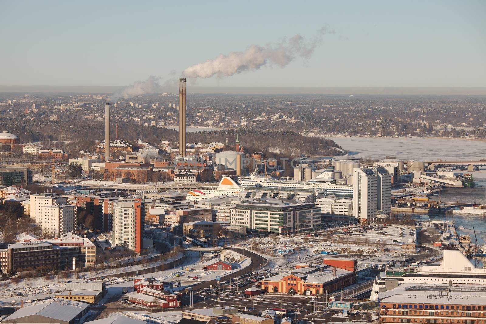 Stockholm winter view by Gudella