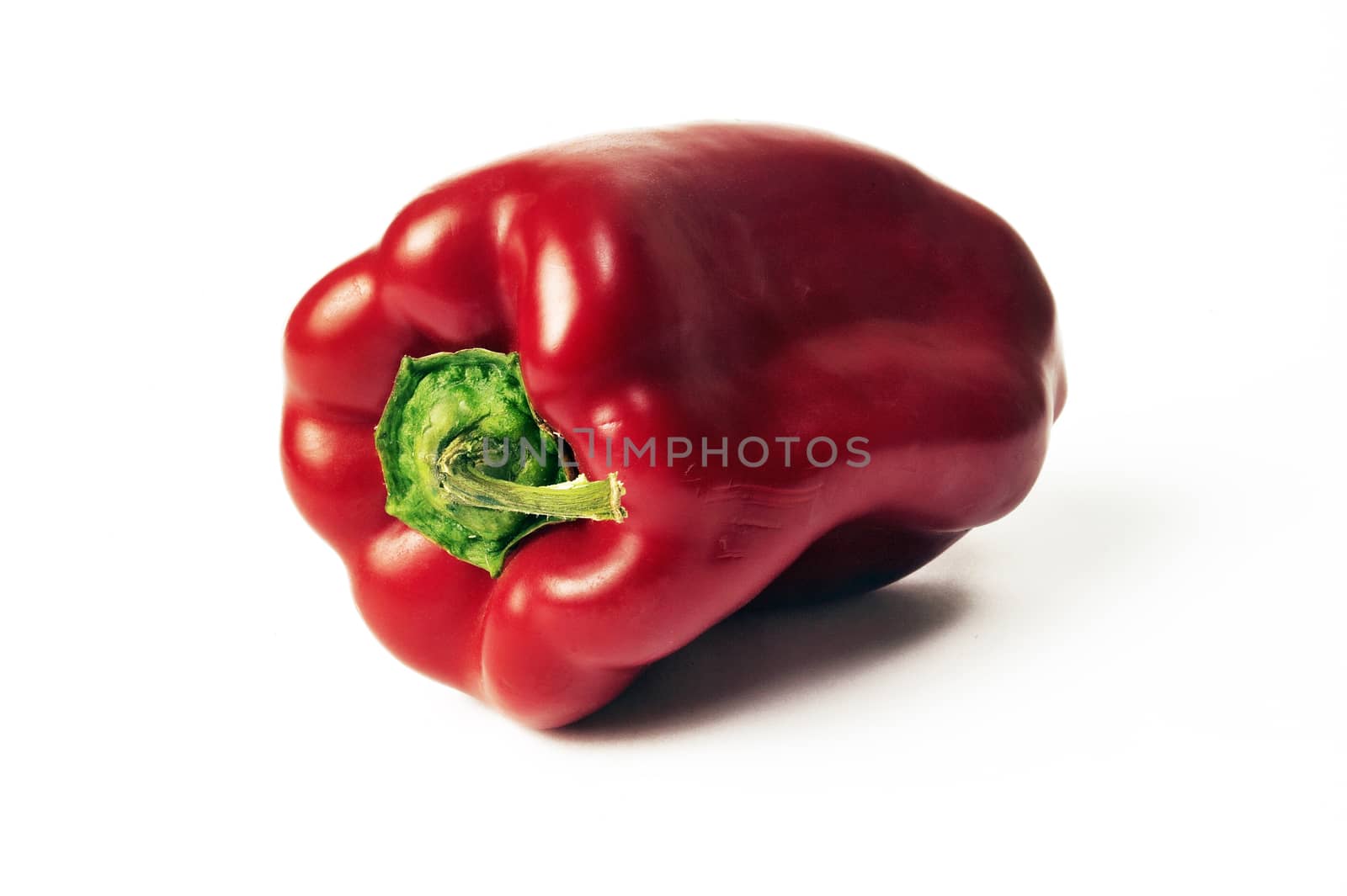 isolated on white background in studio red pepper by gillespaire