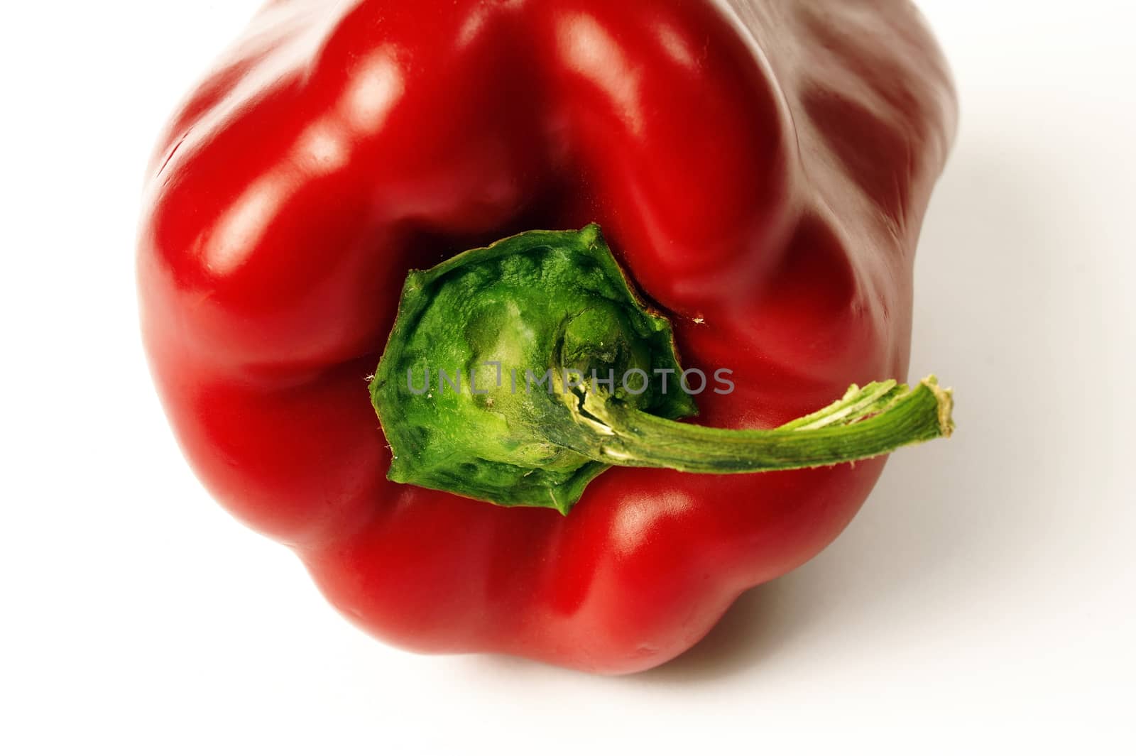 isolated on white background in studio red pepper by gillespaire