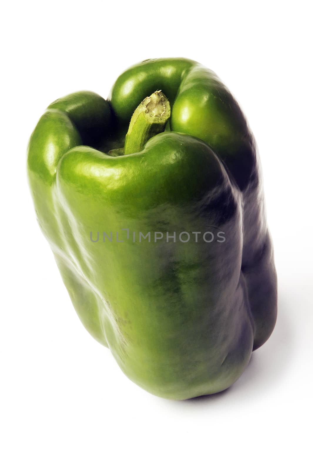 isolated on white background in studio green pepper by gillespaire