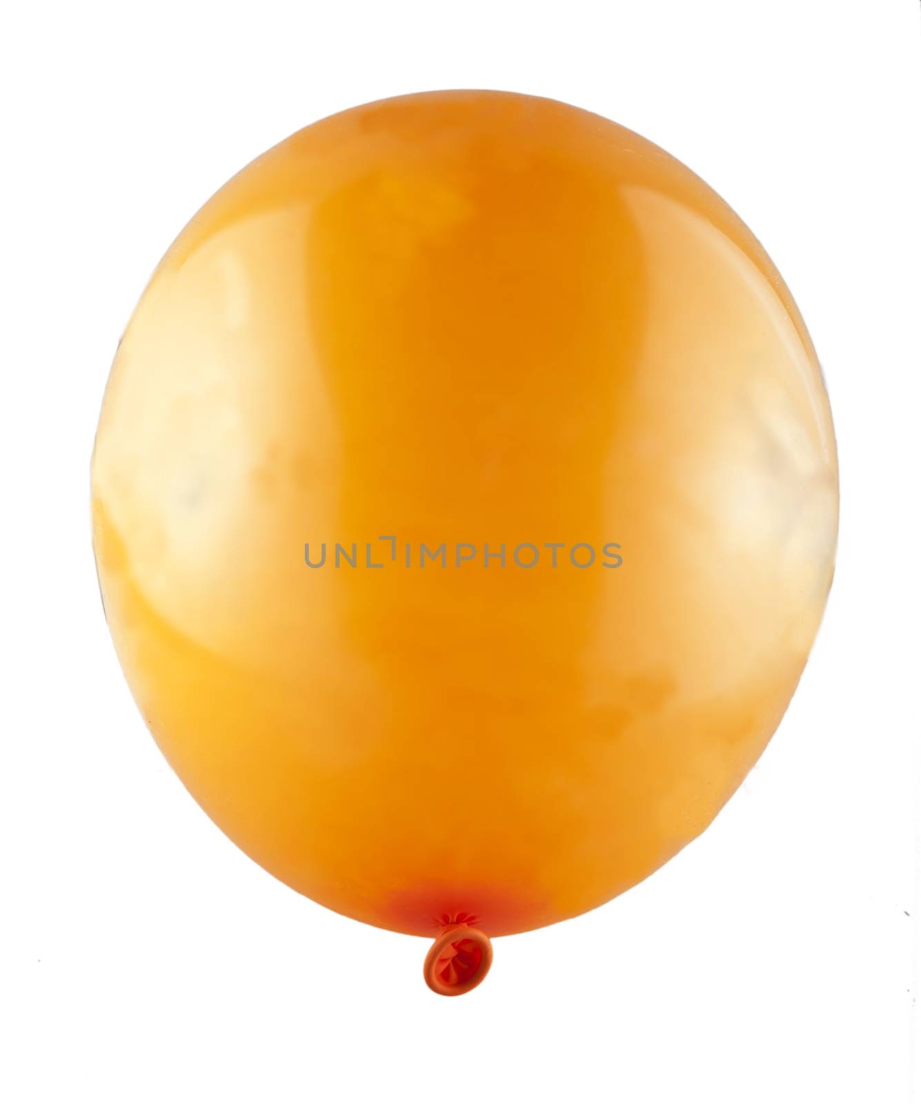 Orange balloon isolated over a white background