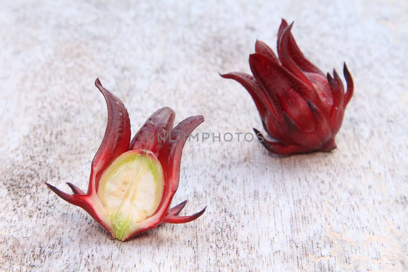 Hibiscus sabdariffa or roselle fruits by foto76