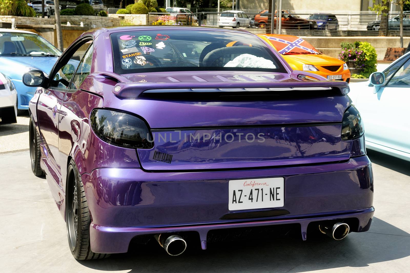 Car tuning exhibition in Saint-Christole-les-Ales in the French department of Gard.