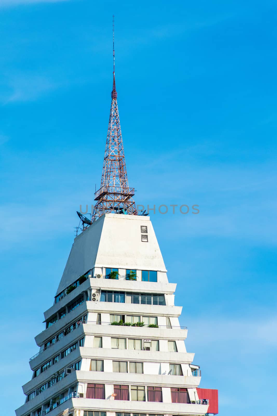 Office Buildings in bangkok,thailand blue sky