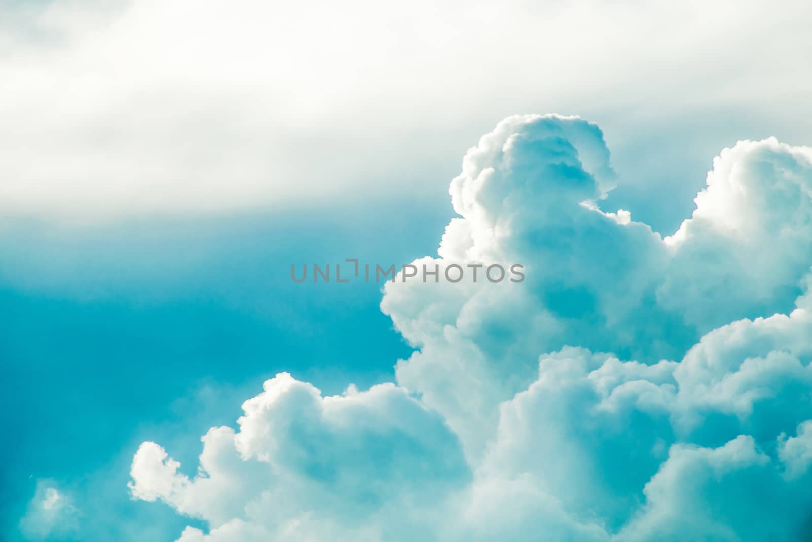 Strong cloudy in the sky background