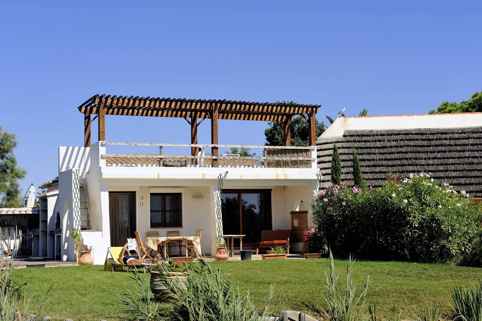 House in the Camargue style in the town of Saintes-Maries-de-la-Mer.