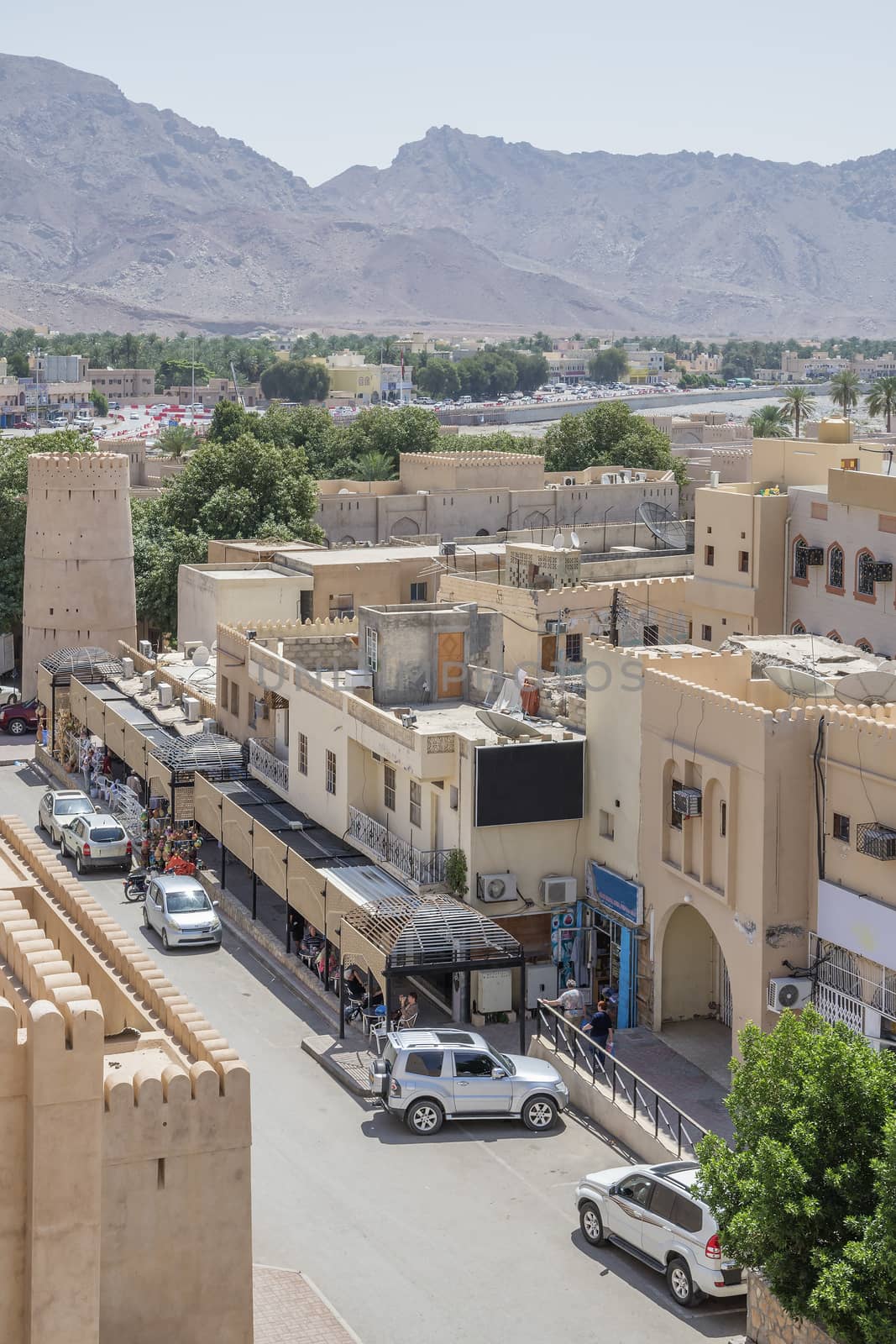 View from the fort to the town Nizwa, Oman