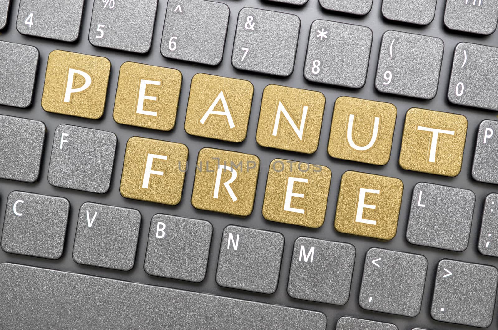 Brown peanut free on keyboard
