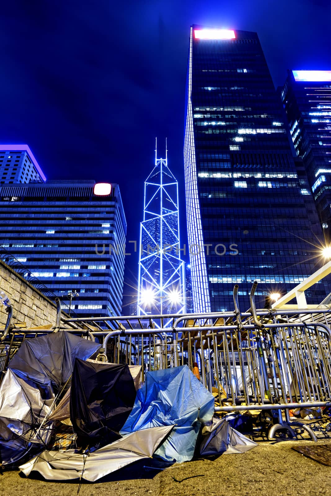 Occupy Central, hong kong city night