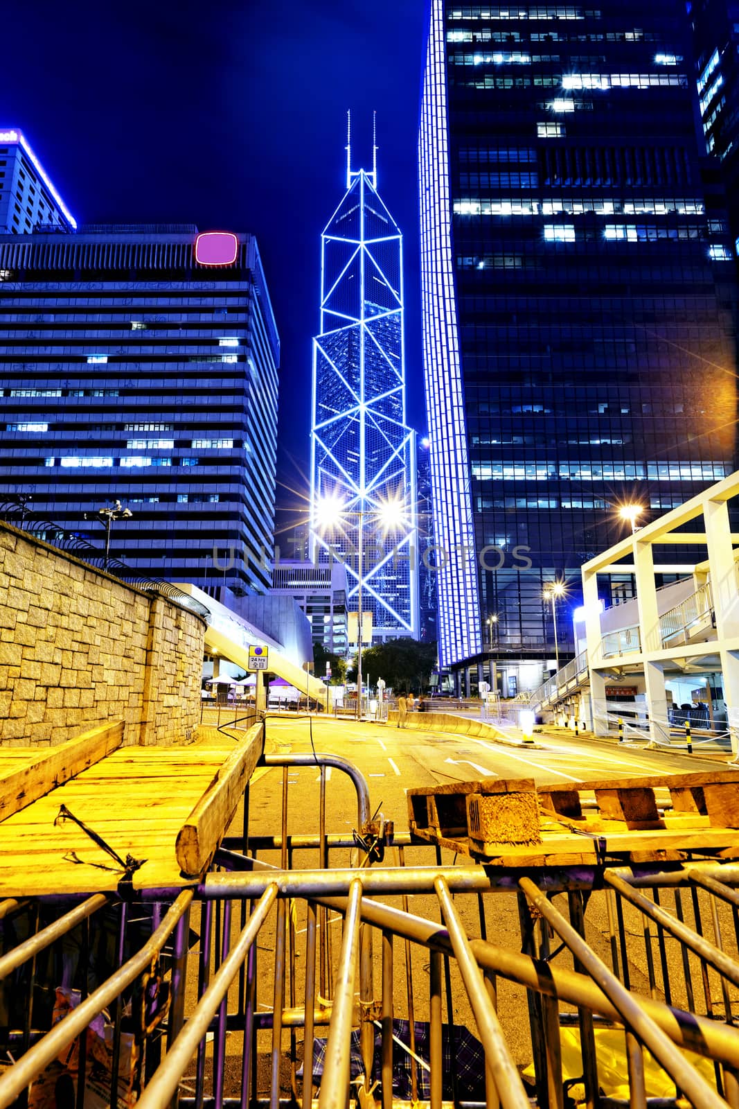 Occupy Central, hong kong city night