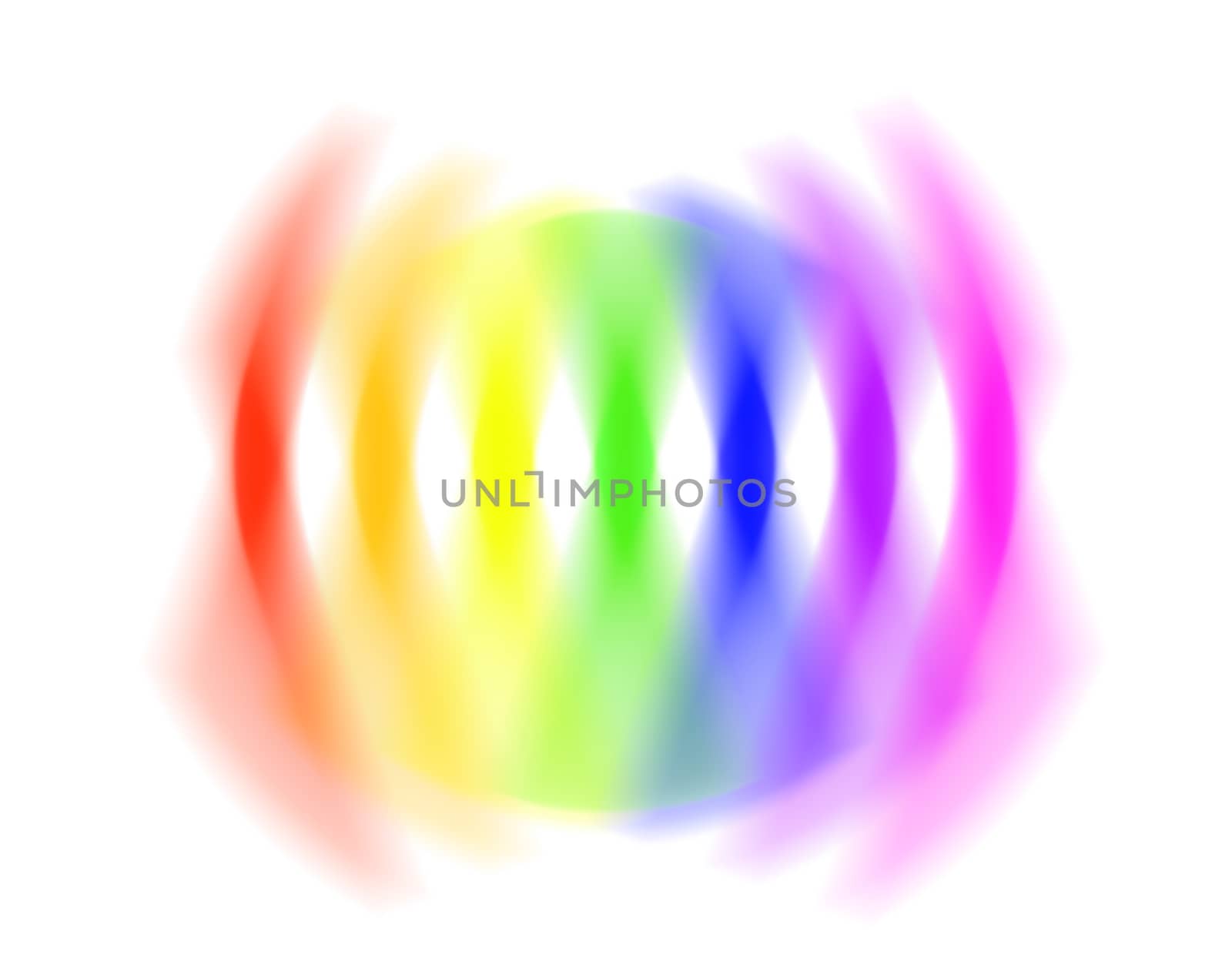 simple blurred rainbow spectrum illustration on white