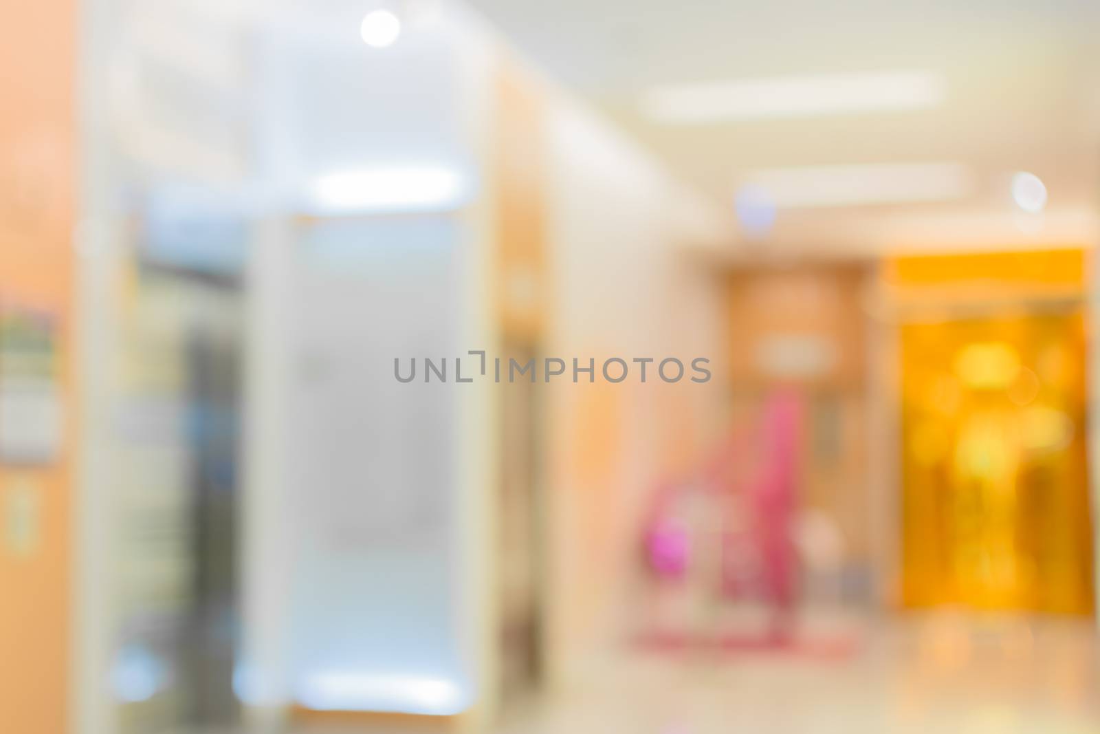 Abstract background of shopping mall, shallow depth of focus.