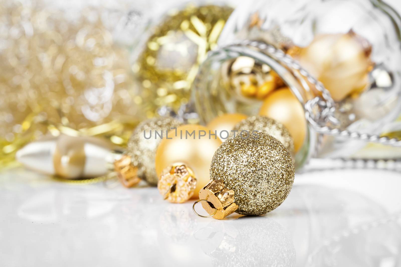 Christmas decoration on abstract background