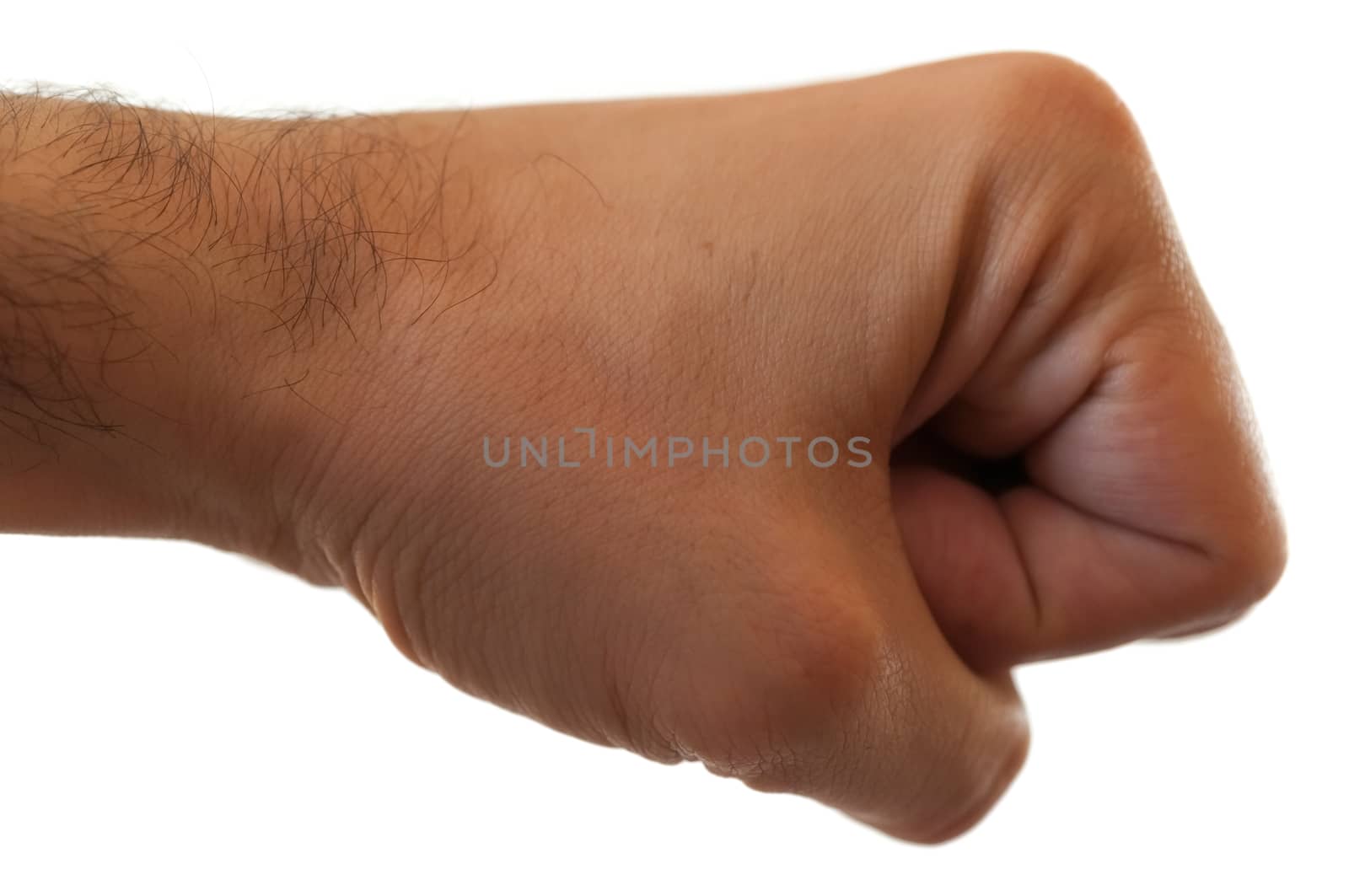 macro of punch in white background in studio