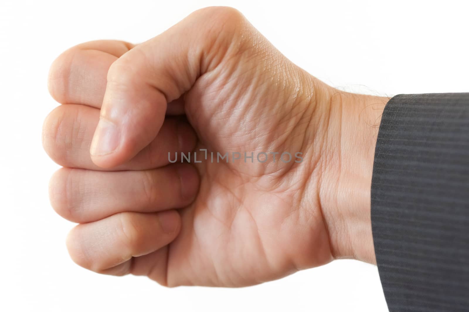 macro of punch in white background in studio