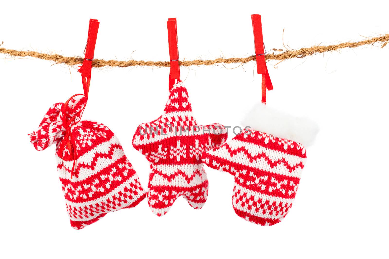 Christmas decoration isolated over white background
