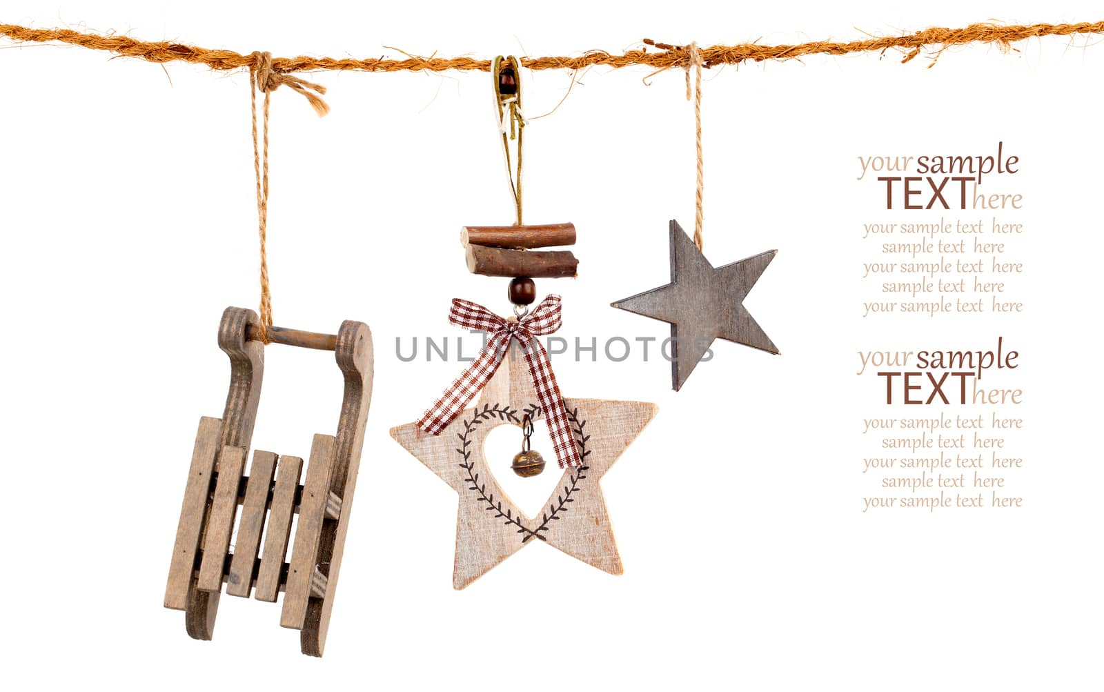 Christmas decoration isolated over white background